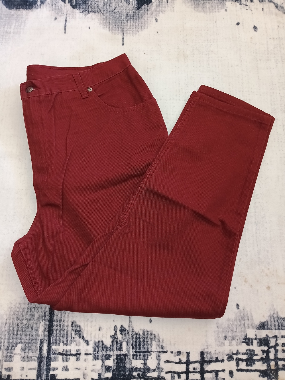High-Rise Women's Skinny Jeans in‎ Deep Wine Red